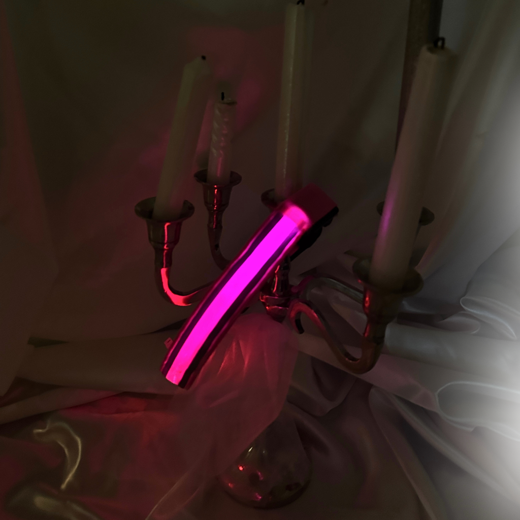 🎅 Collier LED + bandana – Pack complet Rouge