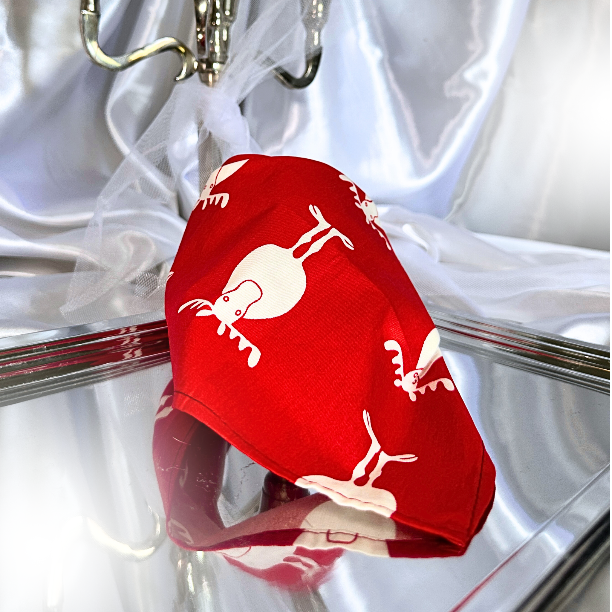 🎅 Collier LED + bandana – Pack complet Rouge