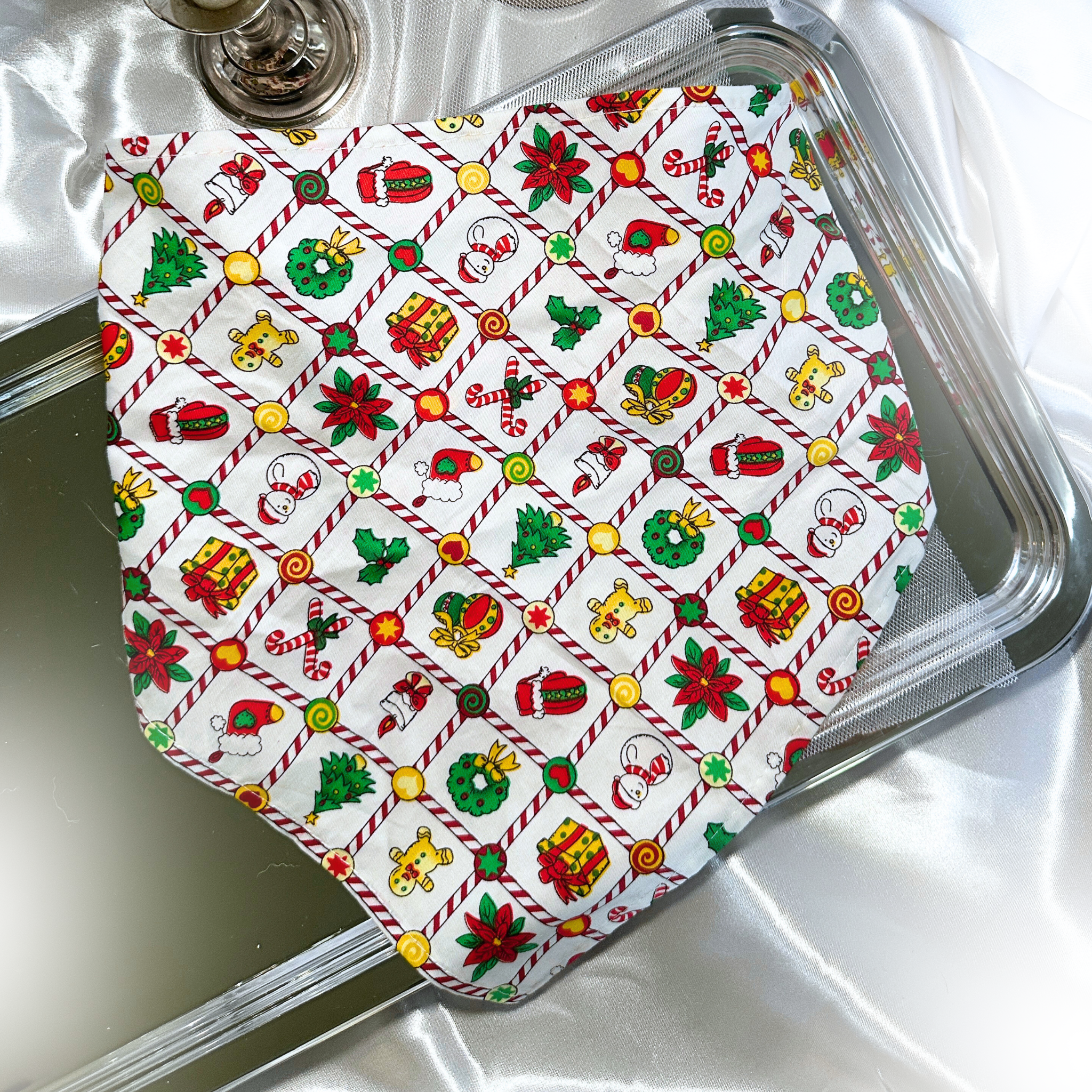 ❄️ Collier LED + bandana – Pack complet Blanc