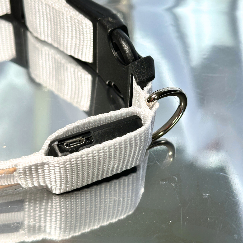 ❄️ Collier LED + bandana – Pack complet Blanc