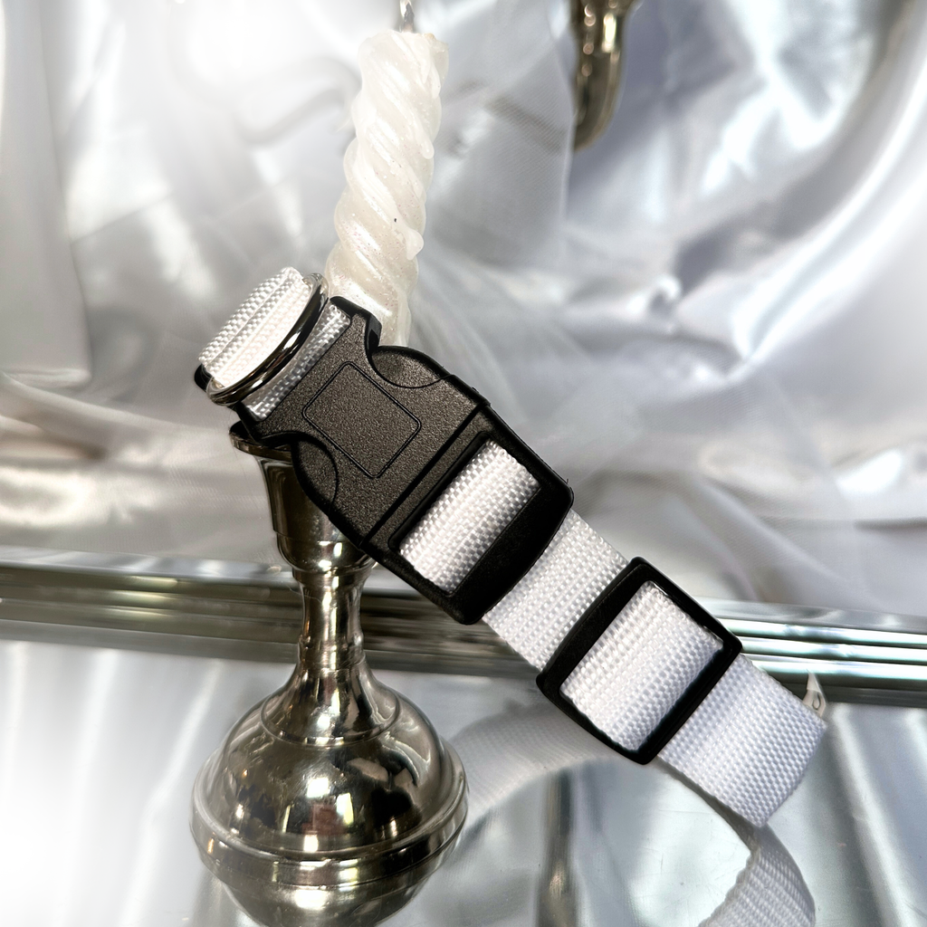 ❄️ Collier LED + bandana – Pack complet Blanc