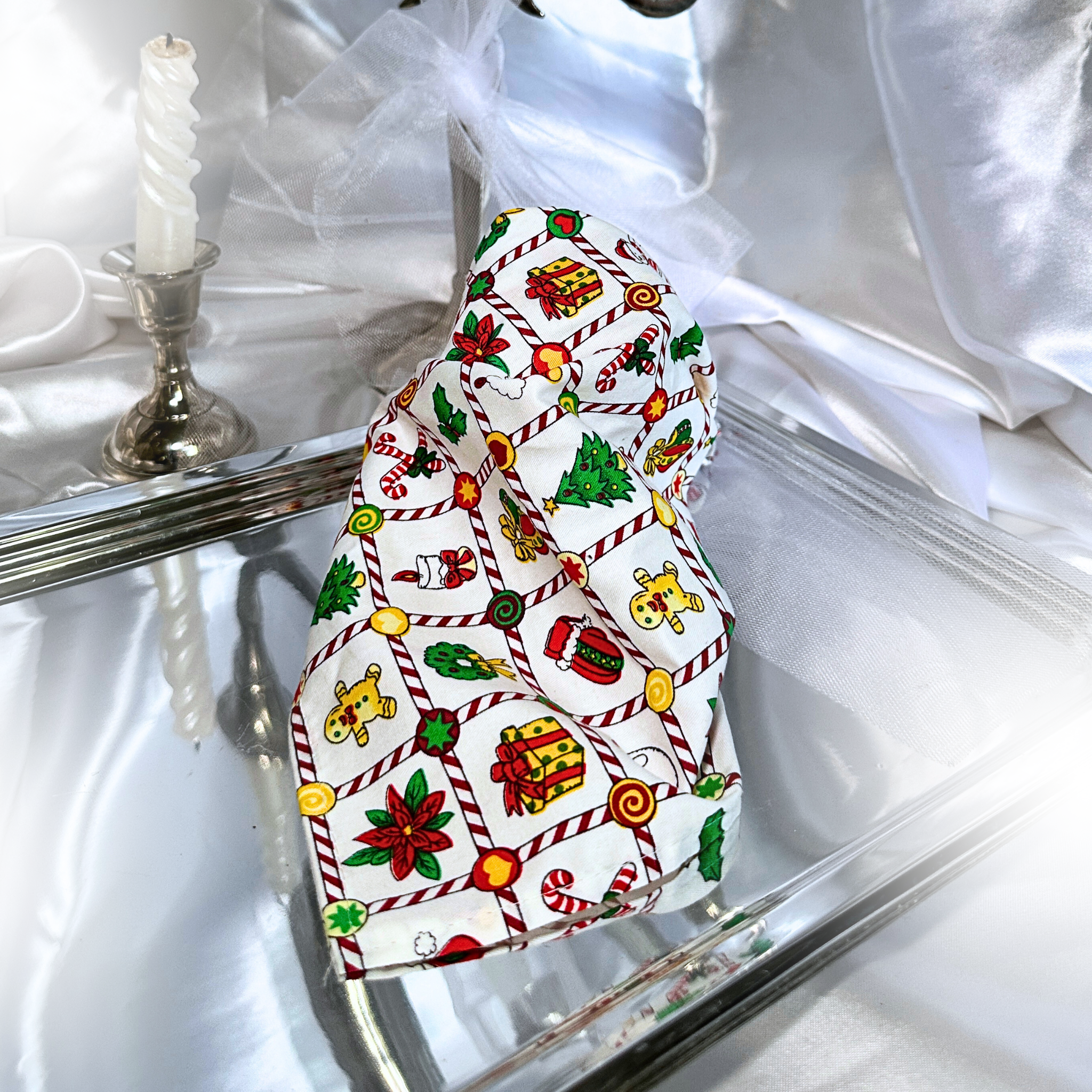 ❄️ Collier LED + bandana – Pack complet Blanc